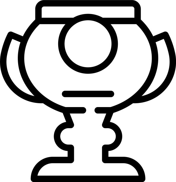 奖杯图标勾勒运动奖励图片下载