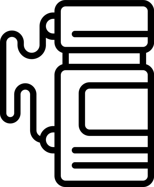 手工工作室瓶子图标轮廓图片下载