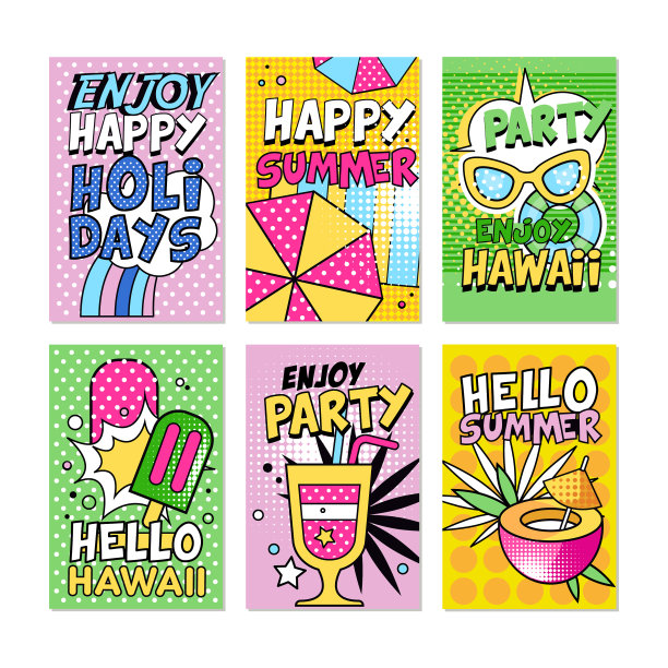 夏威夷夏日派对的垂直横幅图片下载