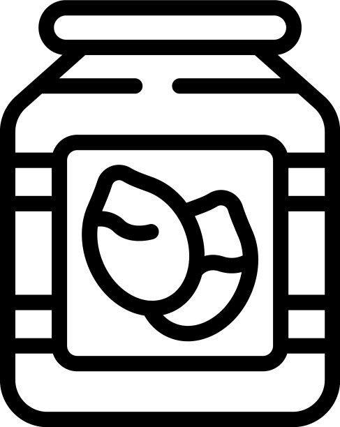 花生酱图标轮廓坚果罐图片下载
