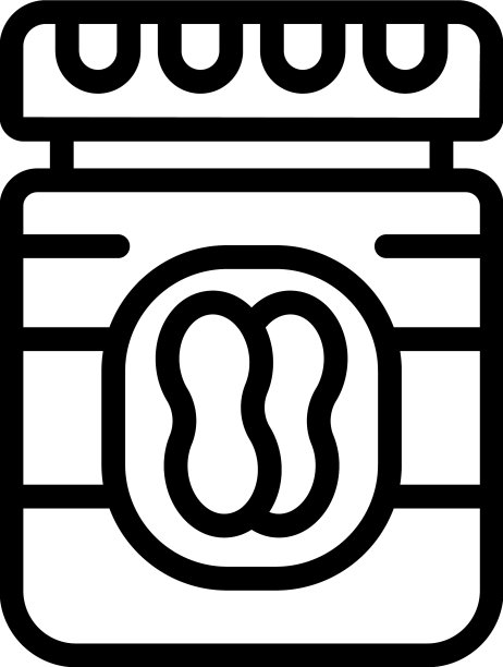 奶油食品图标轮廓花生酱图片下载