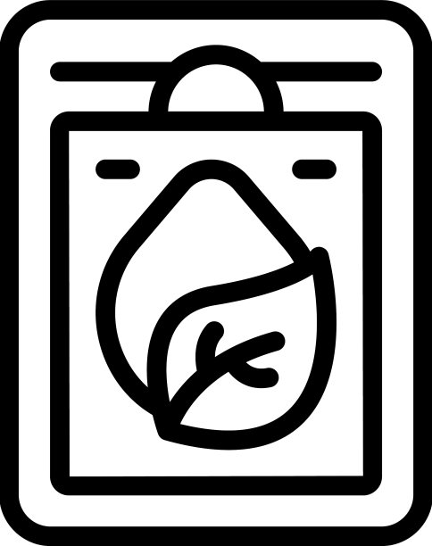 天然染料标签图标轮廓水图片下载