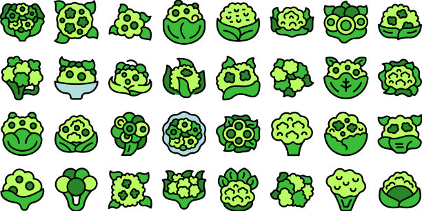 菜花图标设置颜色平坦图片下载