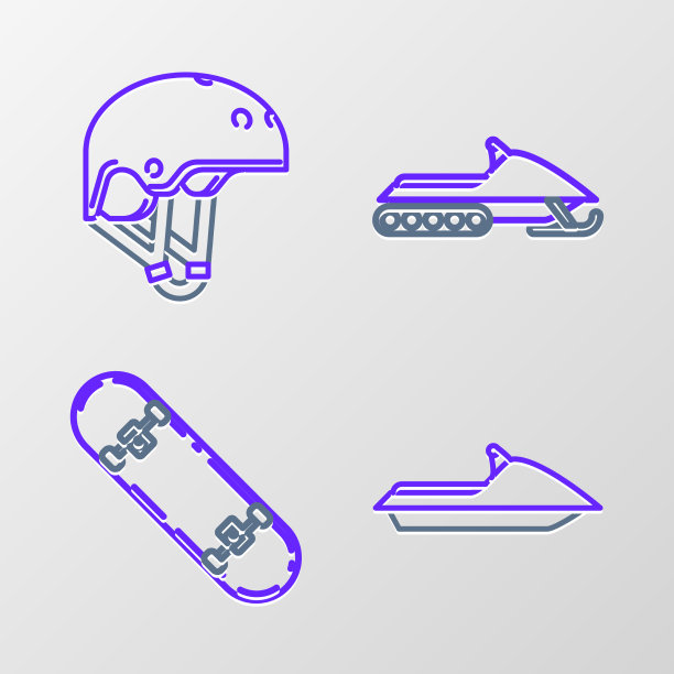 集线水上摩托艇，滑板，把戏雪地摩托和图片下载