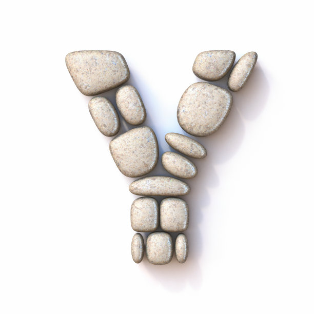 Pebble字体字母Y 3D图片下载