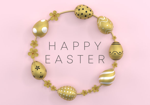 复活节彩蛋框架素材图片