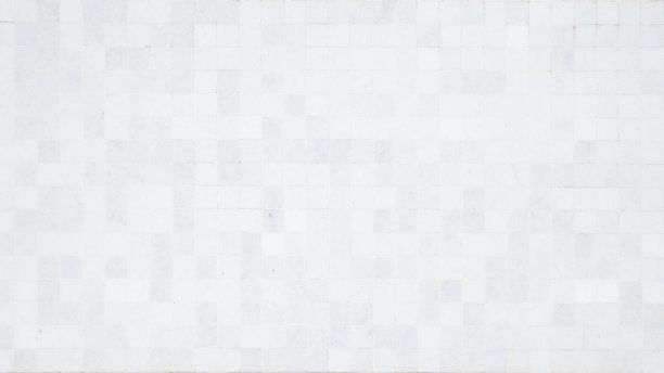 白色大理石马赛克墙图案背景图片下载