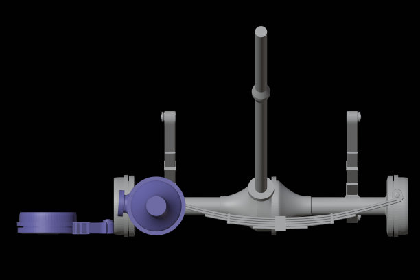 3 d演示。后方旧卡车悬挂- 3D打印准备图片下载