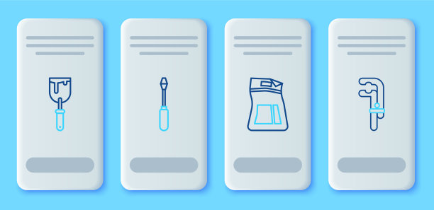 套线螺丝刀水泥包油灰刀和图片下载