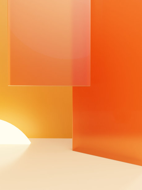 3D渲染最小工作室拍摄粉彩透明亚克力板和圆形窗口与阳光产品展示背景的时尚，化妆品和潮流产品。图片下载