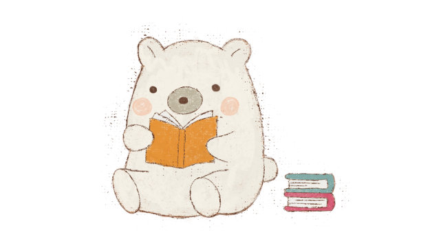 小熊读一本书图片下载