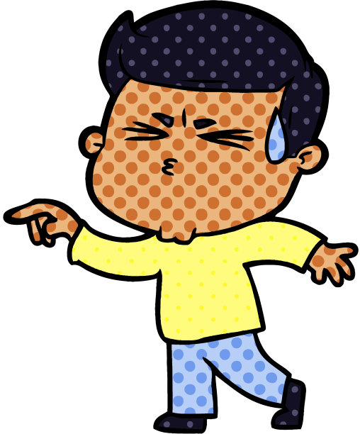 卡通人物流汗图片下载