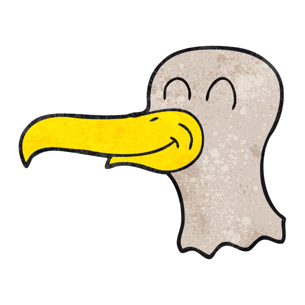 徒手纹理卡通海鸥图片下载