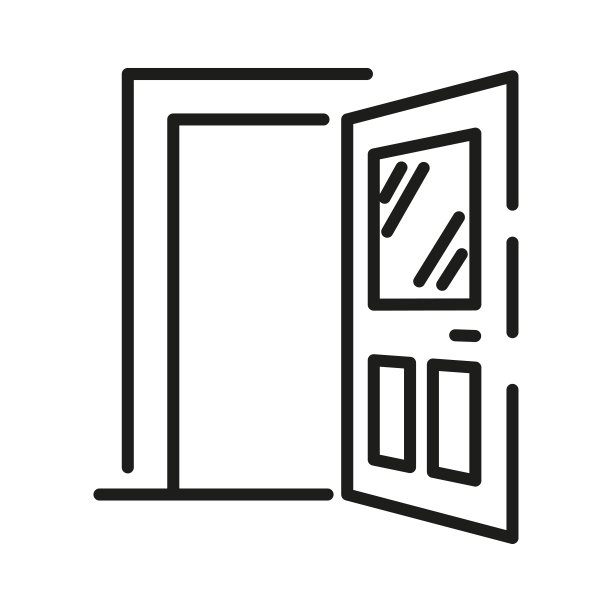 门图标。建筑图标。图片下载