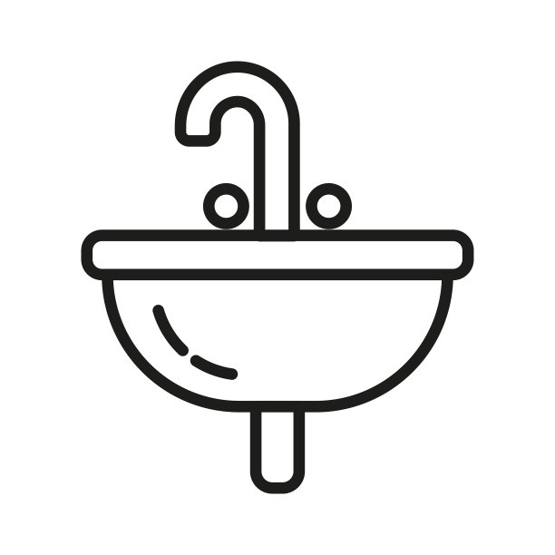 脸盆图标。建筑图标。图片下载
