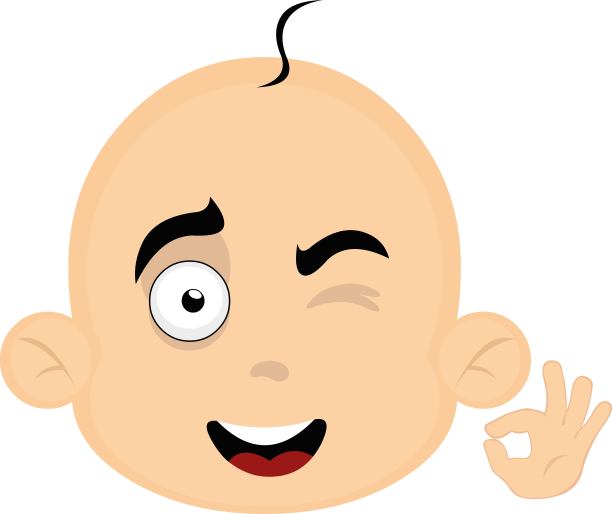 矢量头新生儿手好完美图片下载