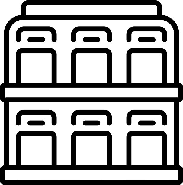 圆形剧场建筑的图标轮廓古老图片下载