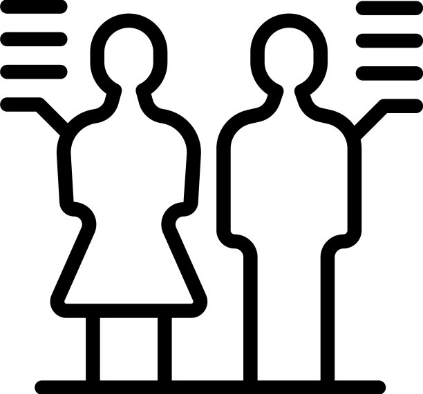 男人和女人成长图标轮廓图片下载