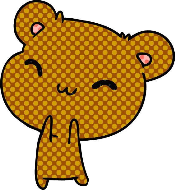 卡通插画卡哇伊可爱的泰迪熊图片下载