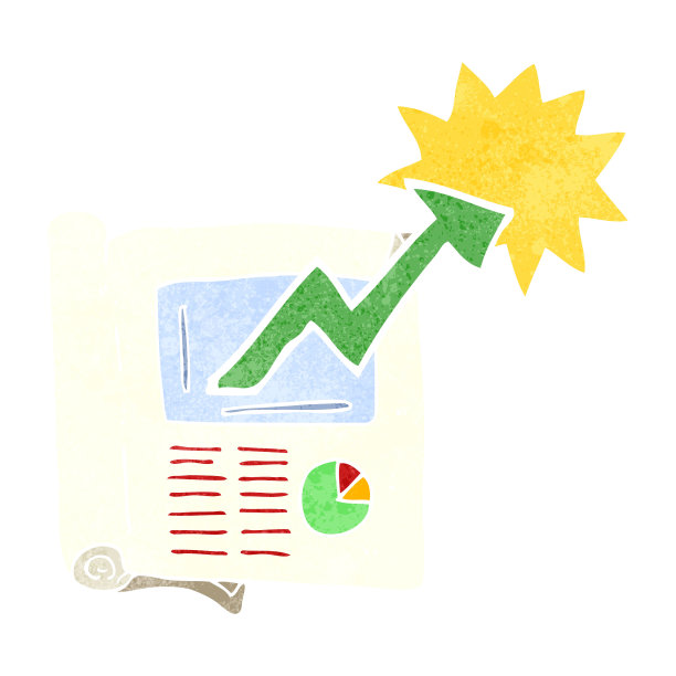 手绘复古卡通商业文件图片下载