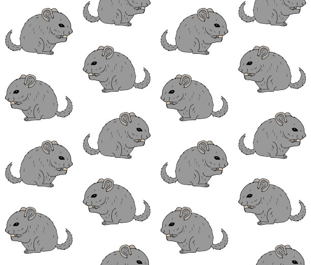 矢量无缝图案手绘涂鸦素描龙猫图片下载