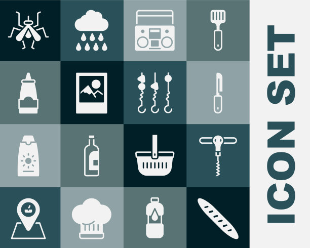 套法式法棍面包酒开瓶刀图片下载