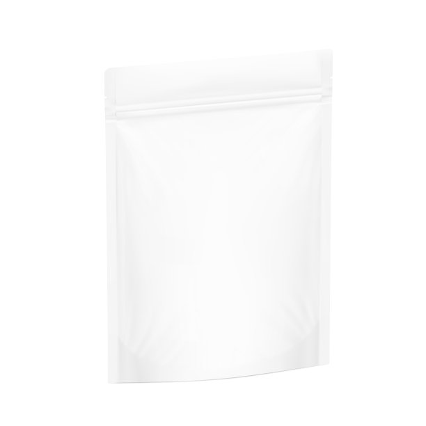 现实的空白站起来袋袋模型。矢量插图隔离在白色背景上。半侧视图。图片下载