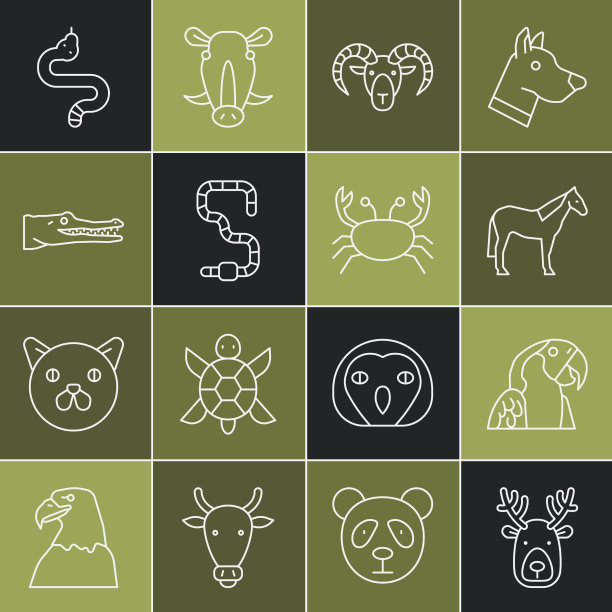 集行鹿头与鹿角金刚鹦鹉图片下载