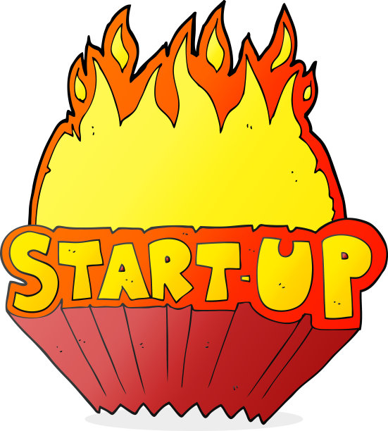 手绘卡通启动符号图片下载