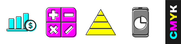 设置饼图信息图表和美元计算器图片下载