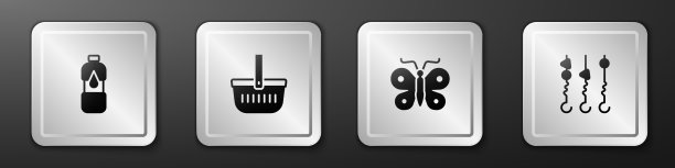 套瓶水野餐篮子蝴蝶和图片下载