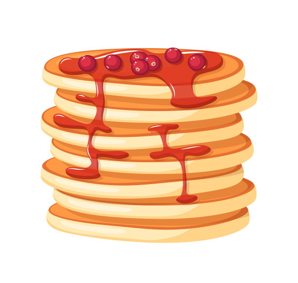 白底水果煎饼图片下载