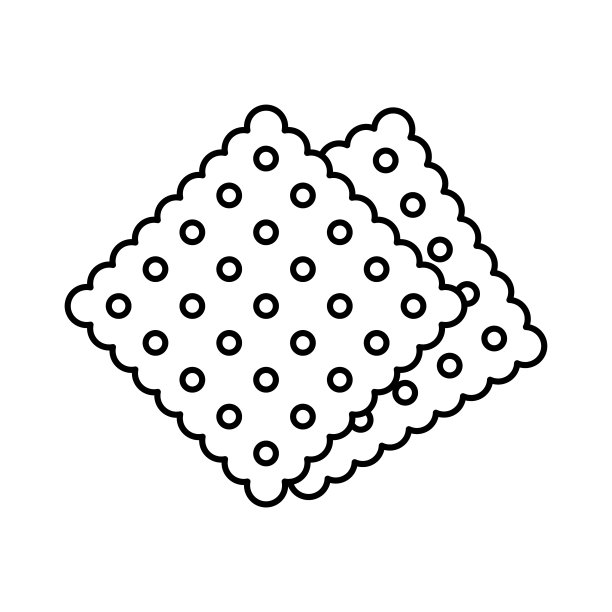 饼干图标。饼干。黑色轮廓线性轮廓。前视图。可编辑的中风。矢量简单平面图形说明。白色背景上的孤立物体。隔离。图片下载