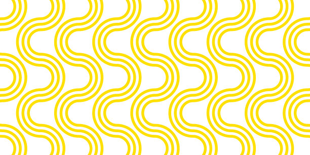 意大利面黄色抽象横幅与波浪线图片下载