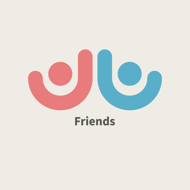 友情，团队合作平面几何图标图片下载