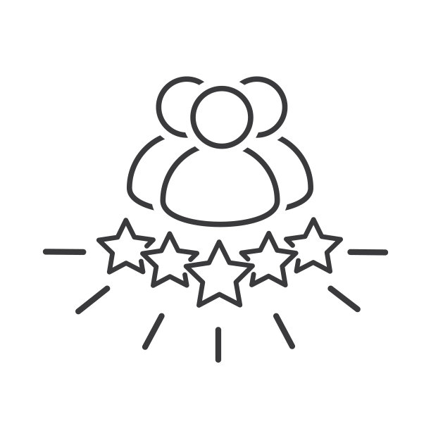 三个人，三颗星，象征着团队合作或反馈。图片下载