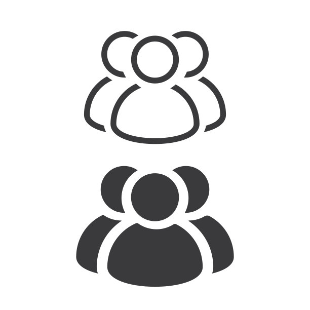 三个人——社交网络用户，矢量，图标，贴纸。图片下载