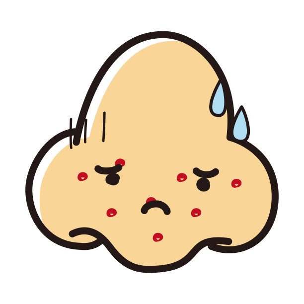 鼻子特征:表情混乱(草莓鼻、发红、毛孔)图片下载