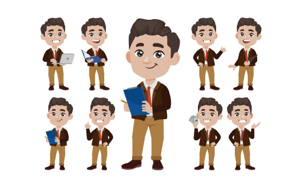 不同姿势的上班族图片下载