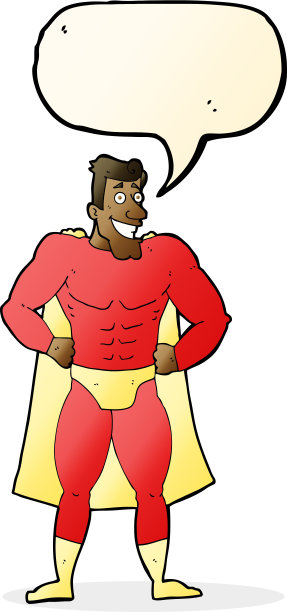 带有语音泡泡的卡通超级英雄图片下载