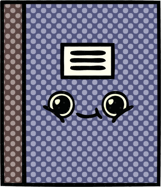 漫画书风格的卡通笔记本图片下载