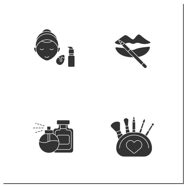 化妆字形图标集图片下载