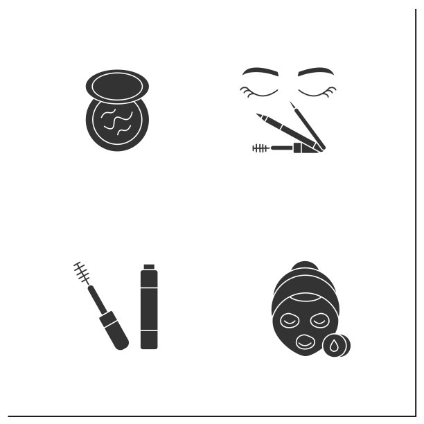 化妆字形图标集图片下载