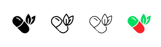 医药线图标。药丸，盘子，胶囊，膳食补充剂，受孕药丸，药房，急救箱，疾病，医院。保健概念。矢量图标在直线，黑色和彩色的风格图片下载