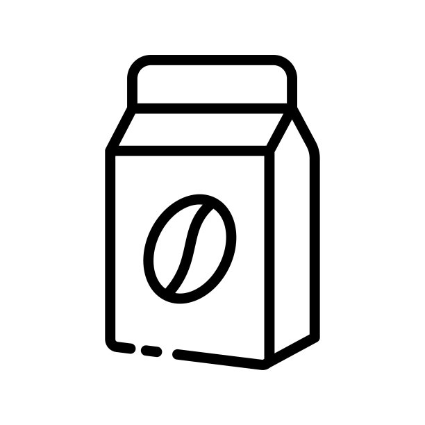 咖啡袋线图标。热饮，咖啡，豆子，可可，美式咖啡，卡布奇诺，拿铁，咖啡店，咖啡师。饮料的概念。白色背景上的矢量线图标图片下载