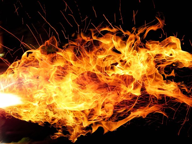 爆炸火焰的3d插图图片下载