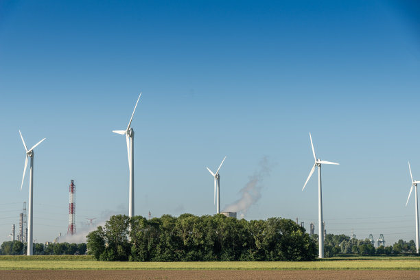 荷兰泽兰的风力涡轮机农场图片下载