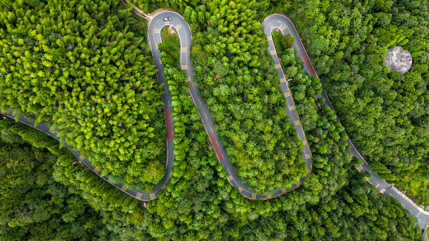 山路航空摄影图片下载