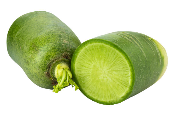 白色背景上的绿色萝卜图片下载