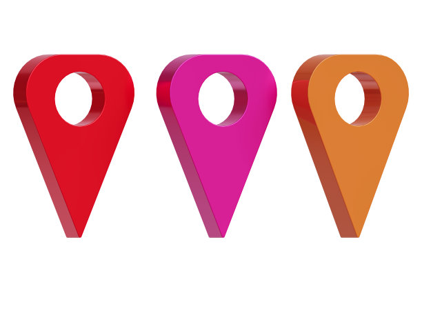 3D现实位置地图销图片下载